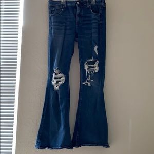 Distressed Flare Jeans